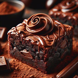 Un brownie de chocolate